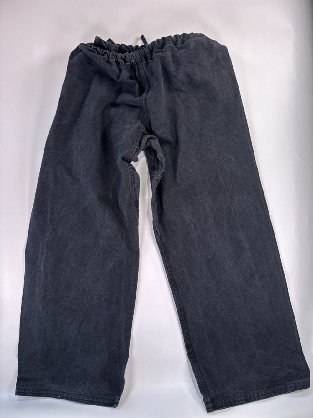 LIONS Men’s Wide Leg Canvas Pants Faded Black Drawstring one size - Picture 4 of 12